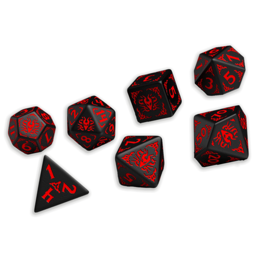 7-Dice Set - Dragons of the Red Moon